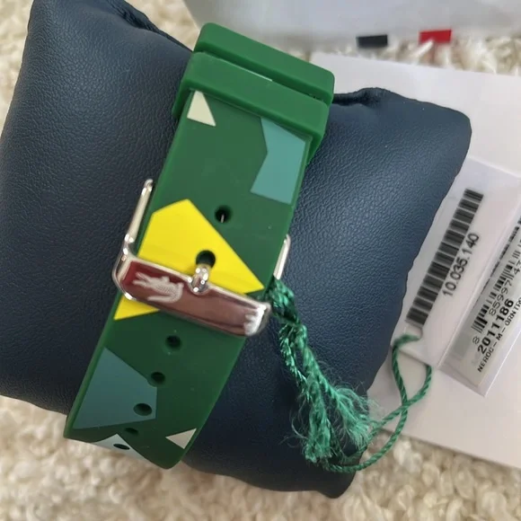 Lacoste Men's Watch 2011186 Quartz Neocroc Green Dial Rubber Band 42mm - Picture 3 of 5